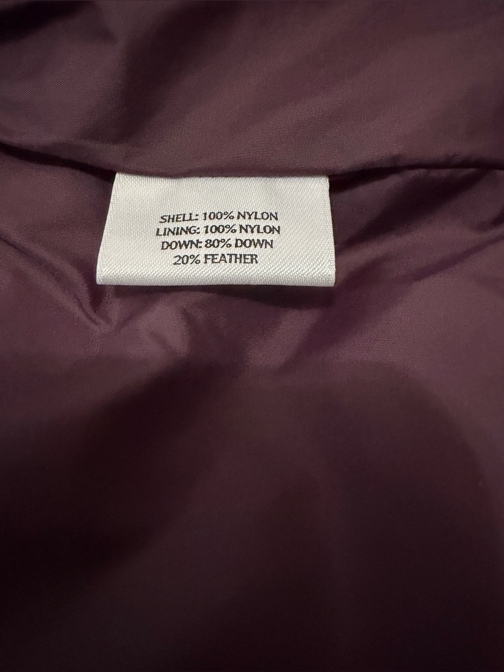 Eileen Fisher Hooded Down Puffer Vest Dark Plum Purple Medium - Picture 8 of 9